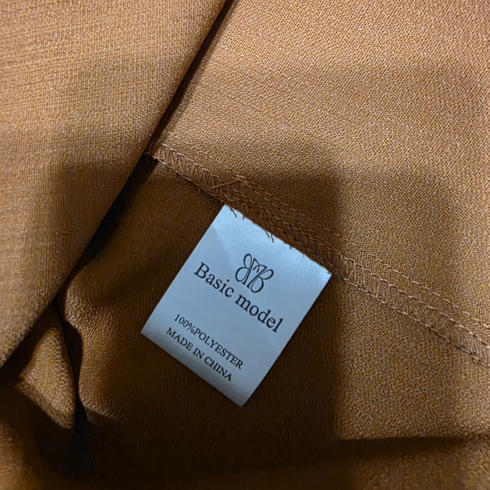 Basic Model Rust Brown Short Sleeve Button Down T… - image 7